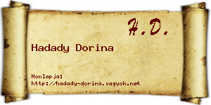 Hadady Dorina névjegykártya